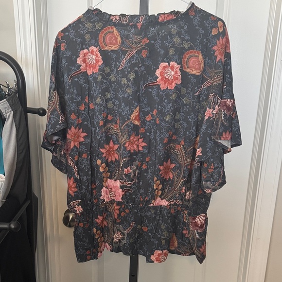 Have Dark Floral Women's Blouse - Picture 3 of 3